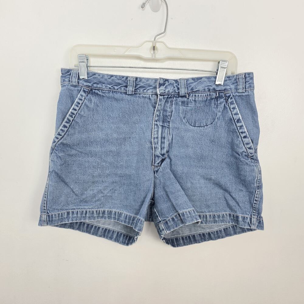 Old Navy Blue‎ Light Wash Mid Rise Y2K 2001 Classic Denim Shorts Size 10